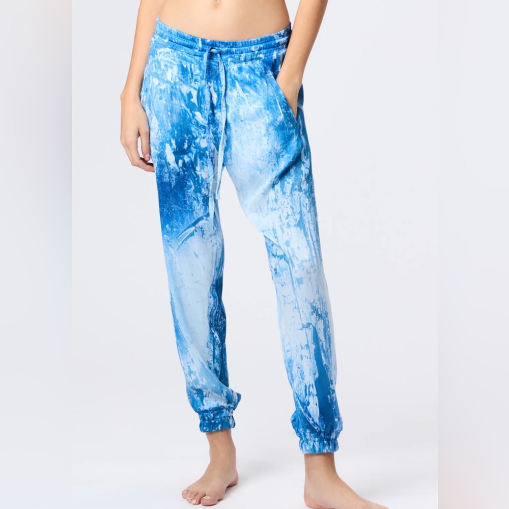 Avant Toi Marmo Effect Silk Joggers